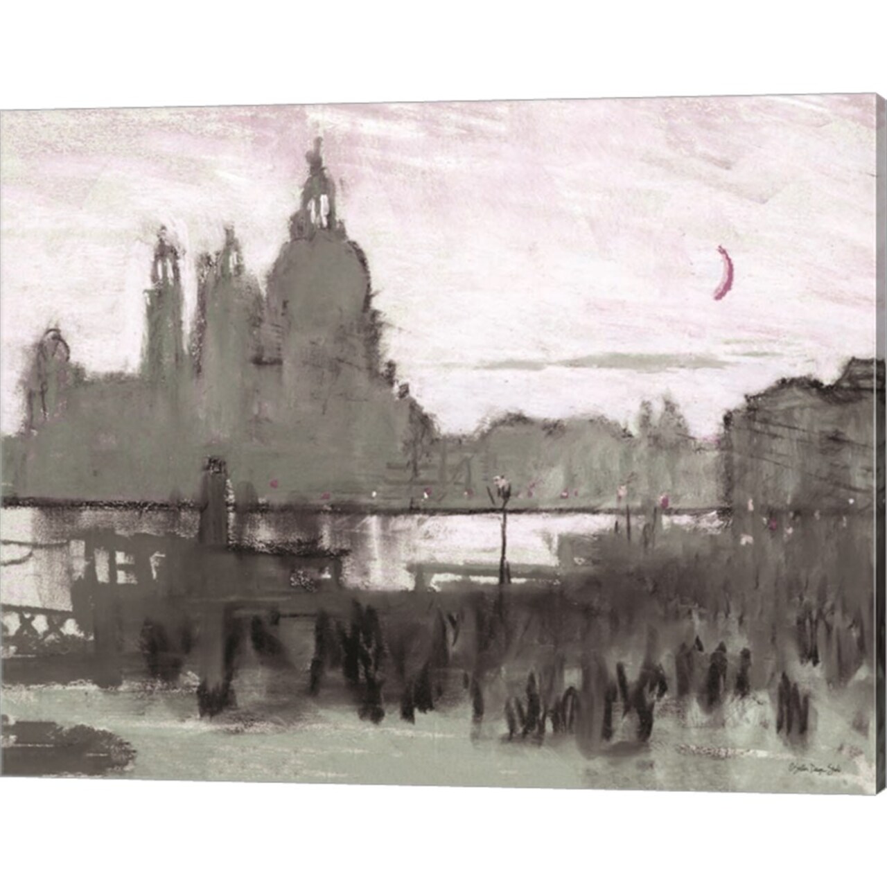 Venice Moonlight by Stellar Design Studio 20" x 16" Canvas Wall Art